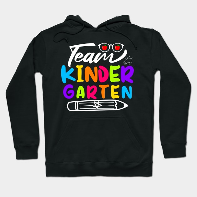 Team Kindergarten Boys Teacher Back To School Kinder Crew T-Shirt Hoodie by drag is art